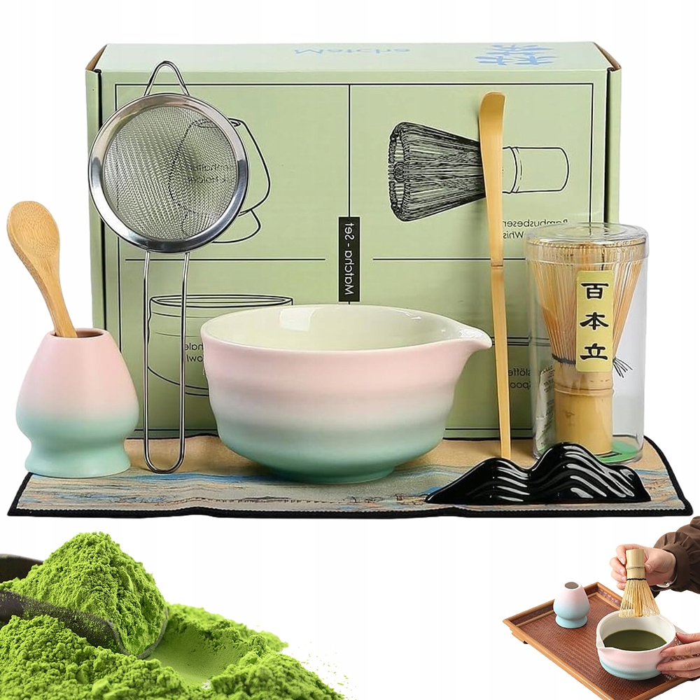 Levně 8DÍLNÁ Sada Nástrojů Pro Výrobu Matchy S Navíječem