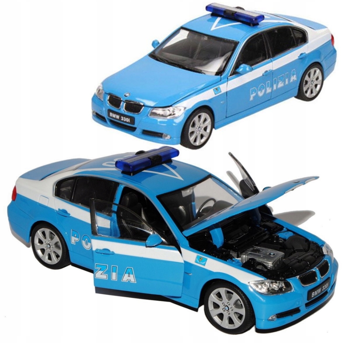 

Bmw 330i Model Metal Welly 1:24 Policja Polizia