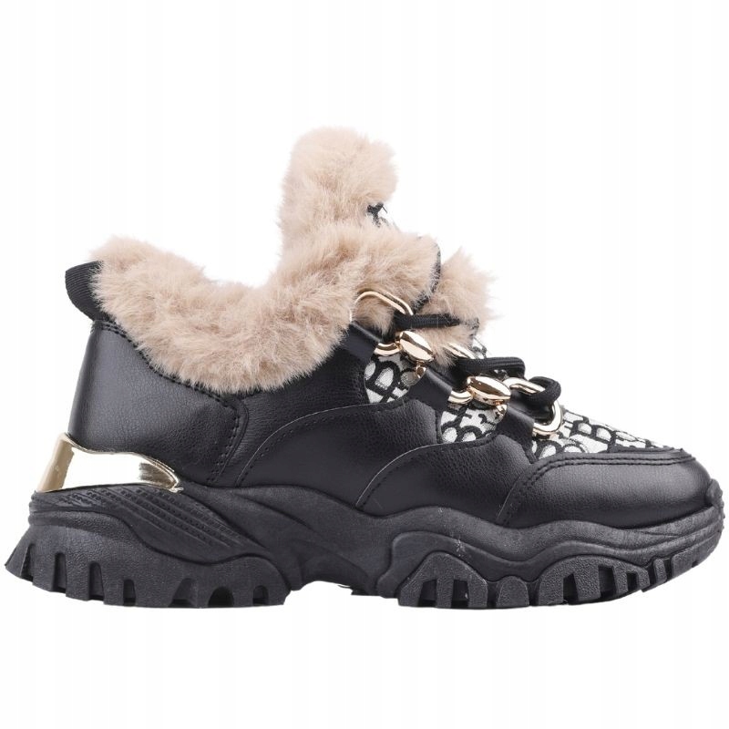 ŚNIEGOWCE DAMSKIE BUTY ZIMOWE SPORTOWE MOCNO OCIEPLANE PLATFORMA CZARNE