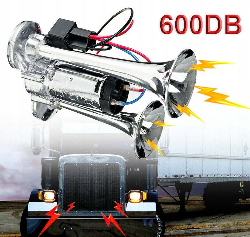 Samochód 600 db klakson pneumatyczny Bull Horn 12V Producent części bez marki