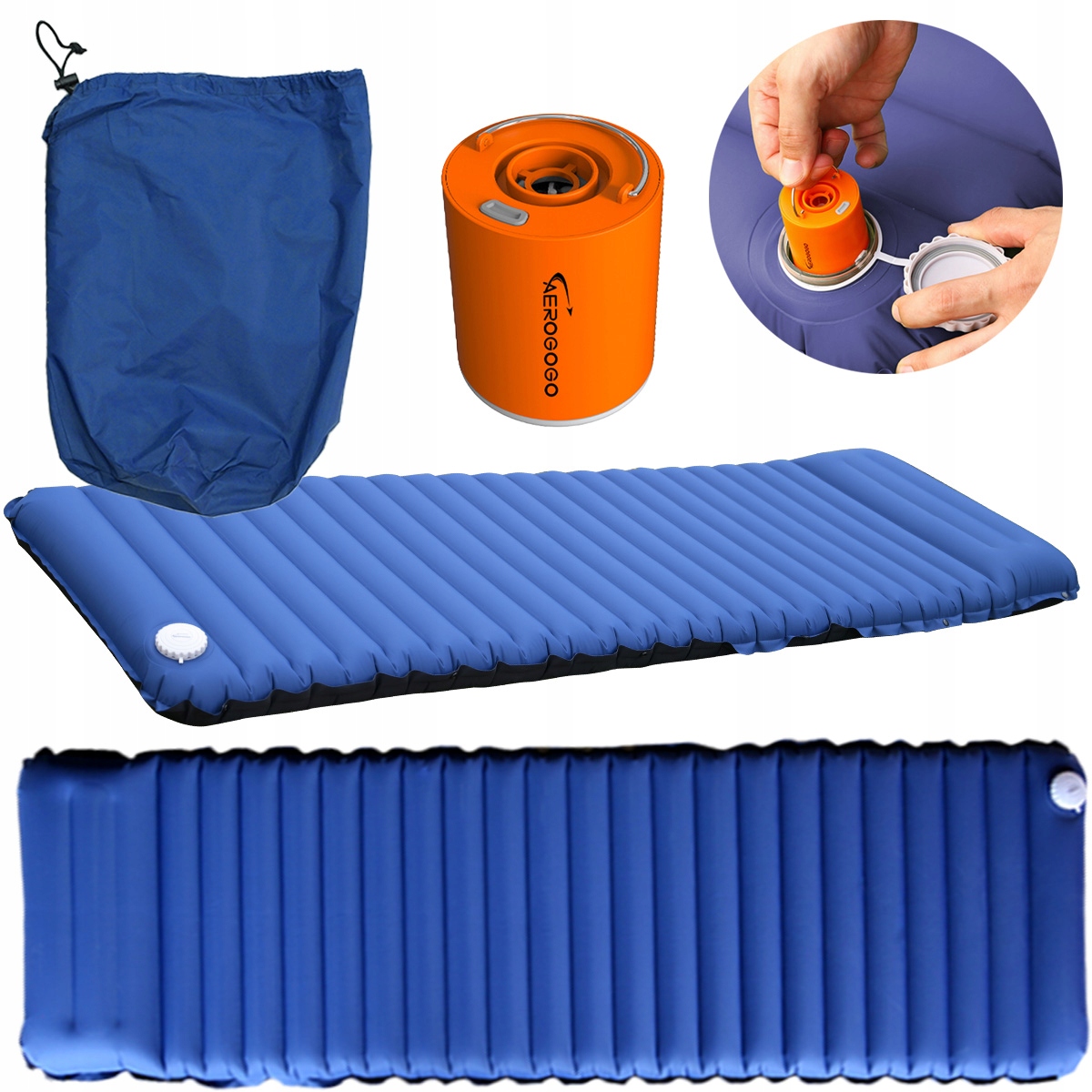 Aerogogo GM4-01 Materac z pompką automatycznie dmuchany 1 osobowy na biwak