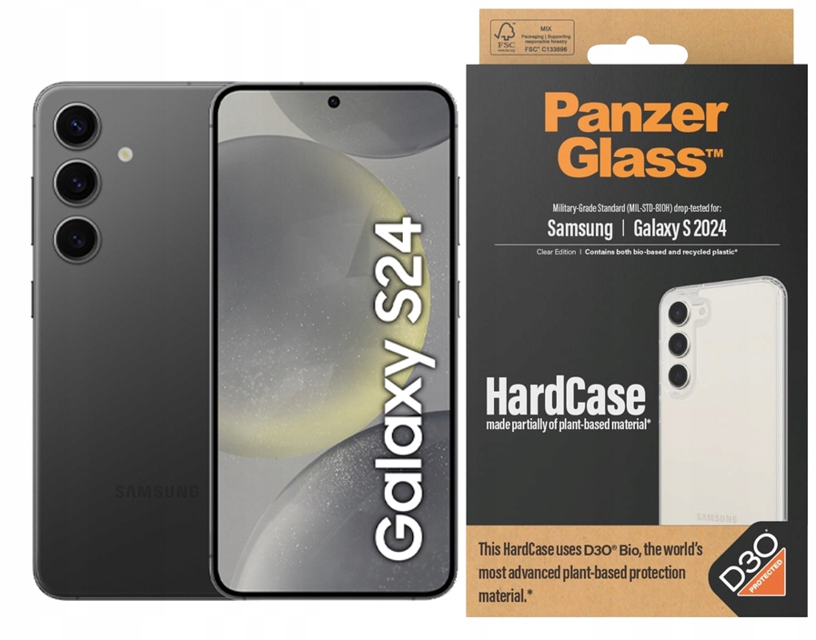 Panzerglass Pouzdro Antibakteriální HardCase pro Samsung Galaxy S24 bezbarvé
