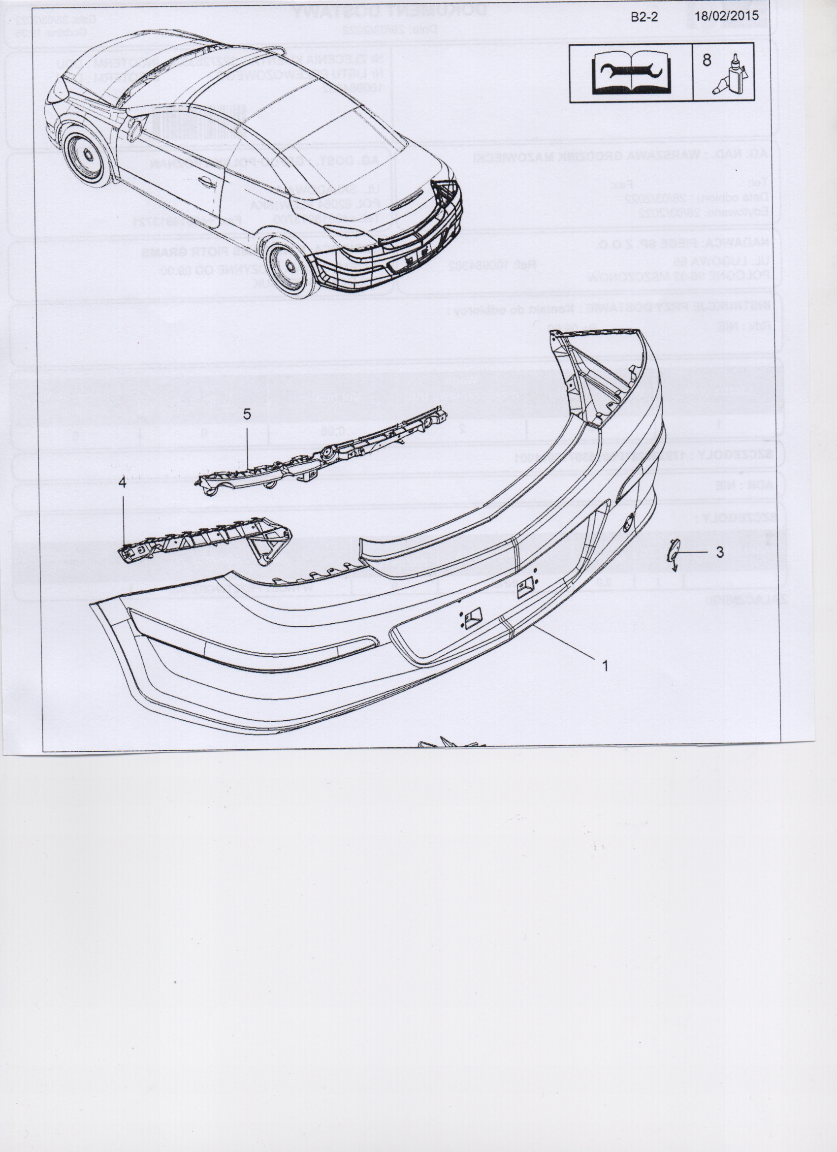 OPEL ASTRA H CABRIO support central of a bumper rear part LE
