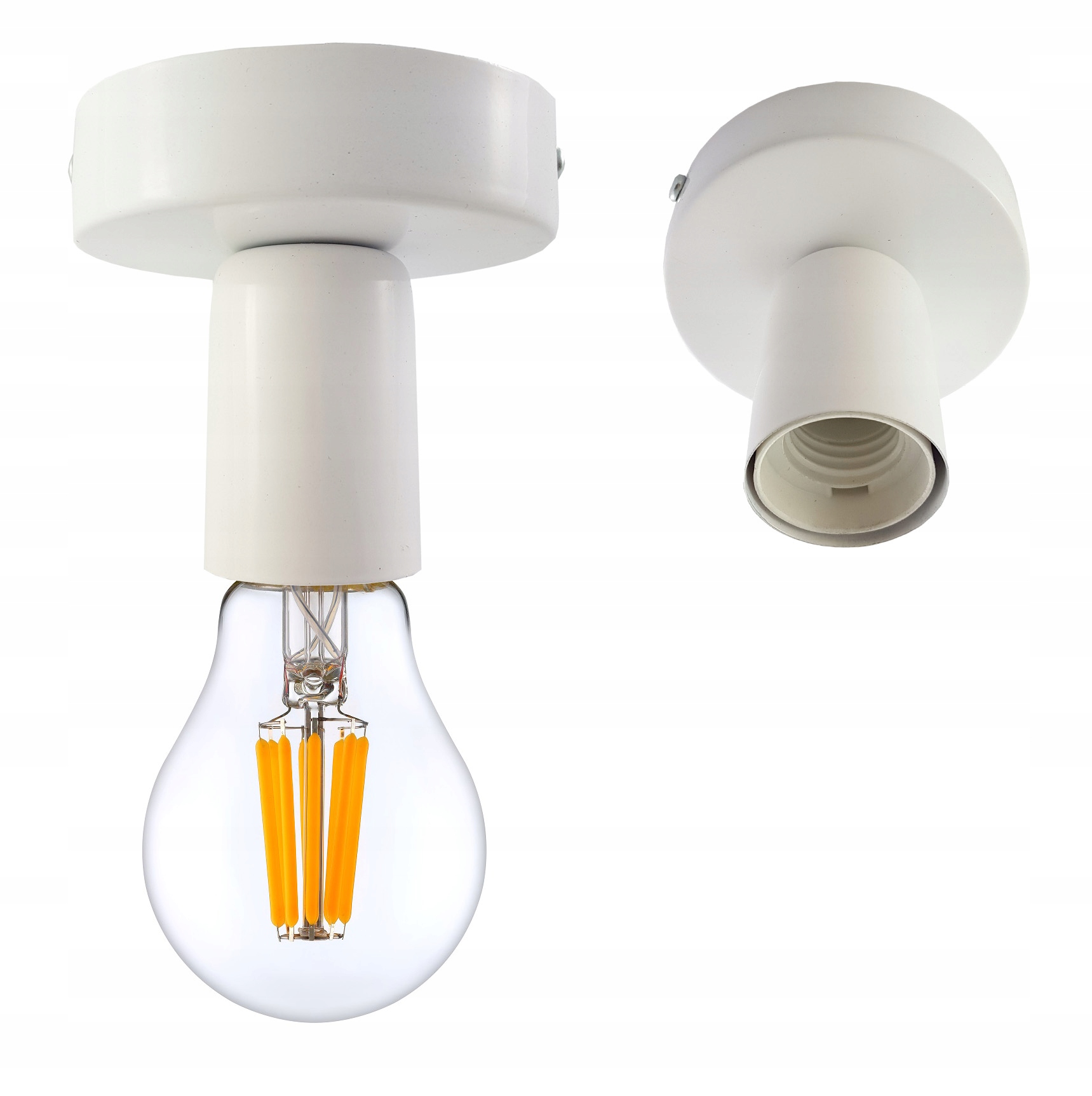 

Lampa sufitowa plafon czarny Loft na E27 Edison