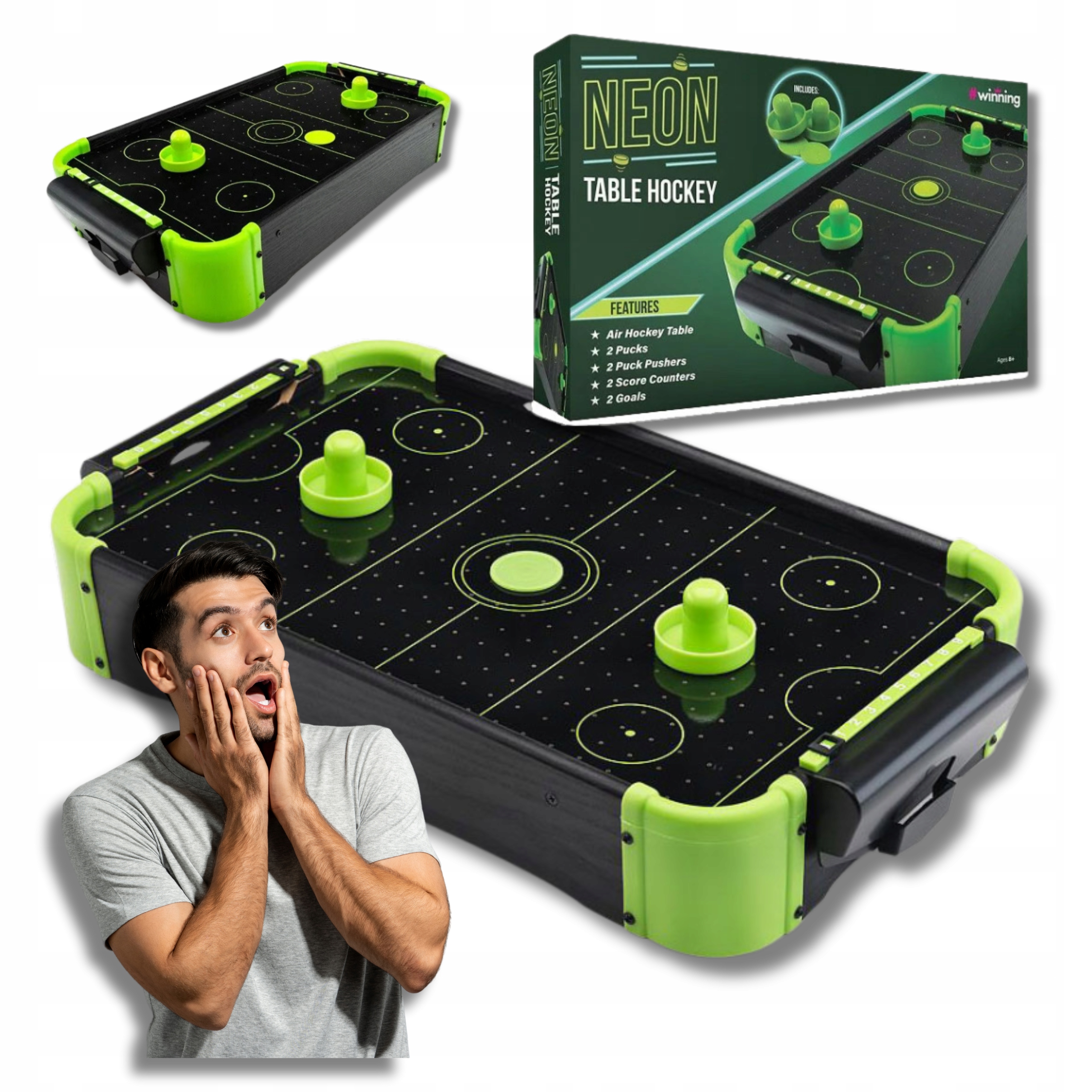 Cymbergaj Air Hockey Neonowy Stół Gra Dla Dzieci Hokej dla chłopca
