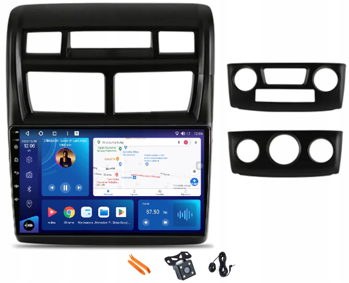 Rádio Android Navigácia VQ230 Qled Carplay Lte Gps Dsp Kia Sportage 2 04-10