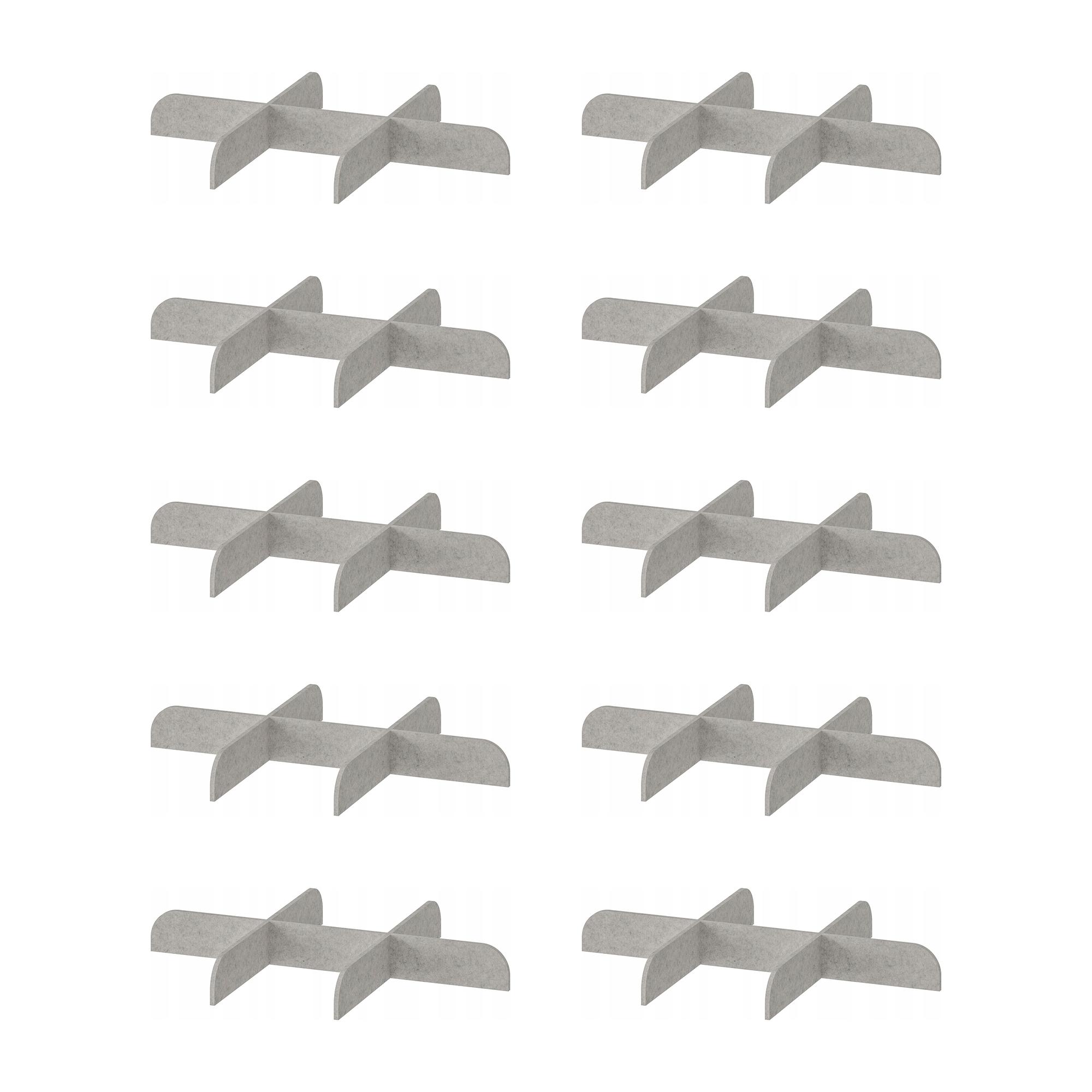 10 ks Přihrádka k podnosu Komplement světle šedá 50x35 cm Pax