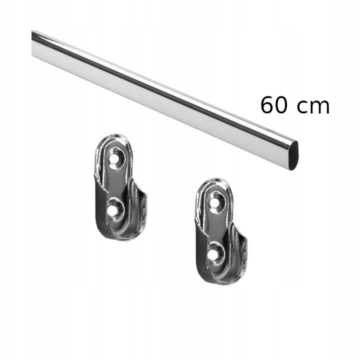 RURA DO SZAFY, DRĄŻEK UBRANIOWY OWALNY 60 cm