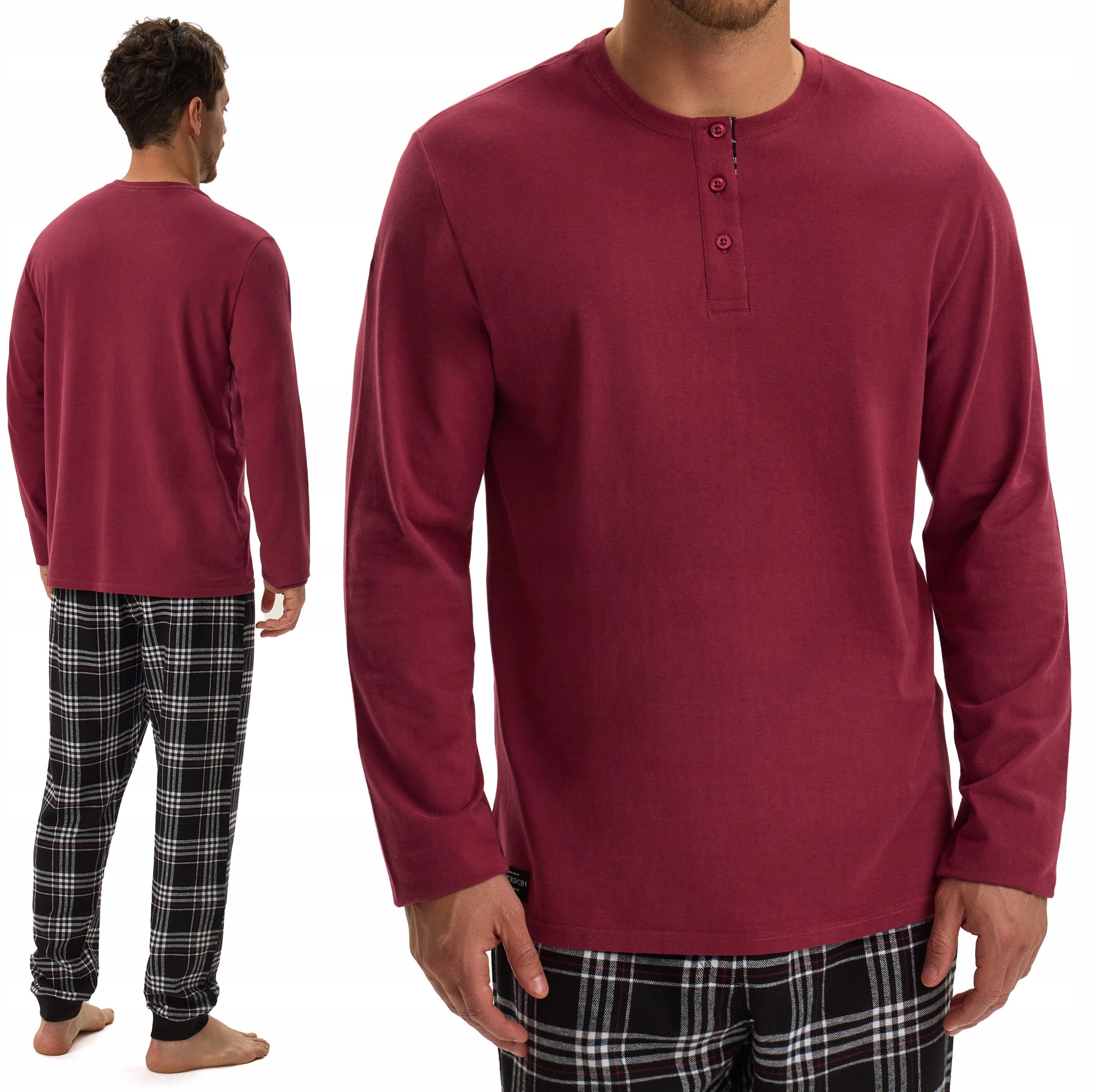 Henderson Honor pánské pyžamo s dlouhým rukávem 100% Bavlna L