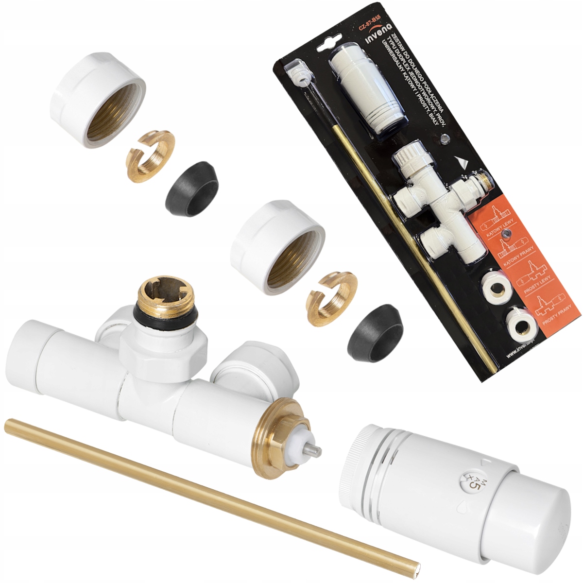 Termostatický jednootvorový reverzibilní ventil pro radiátor Duoplex