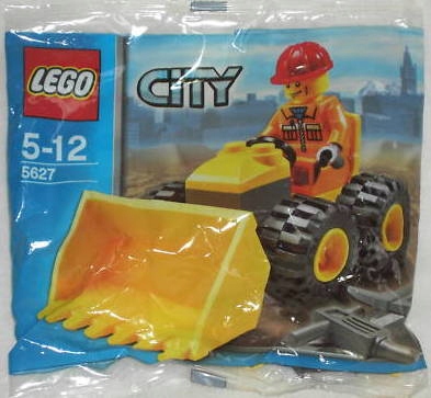 5627 Lego City Buldożer Robotnik minifigurka polybag Misb 2008 mikołaj