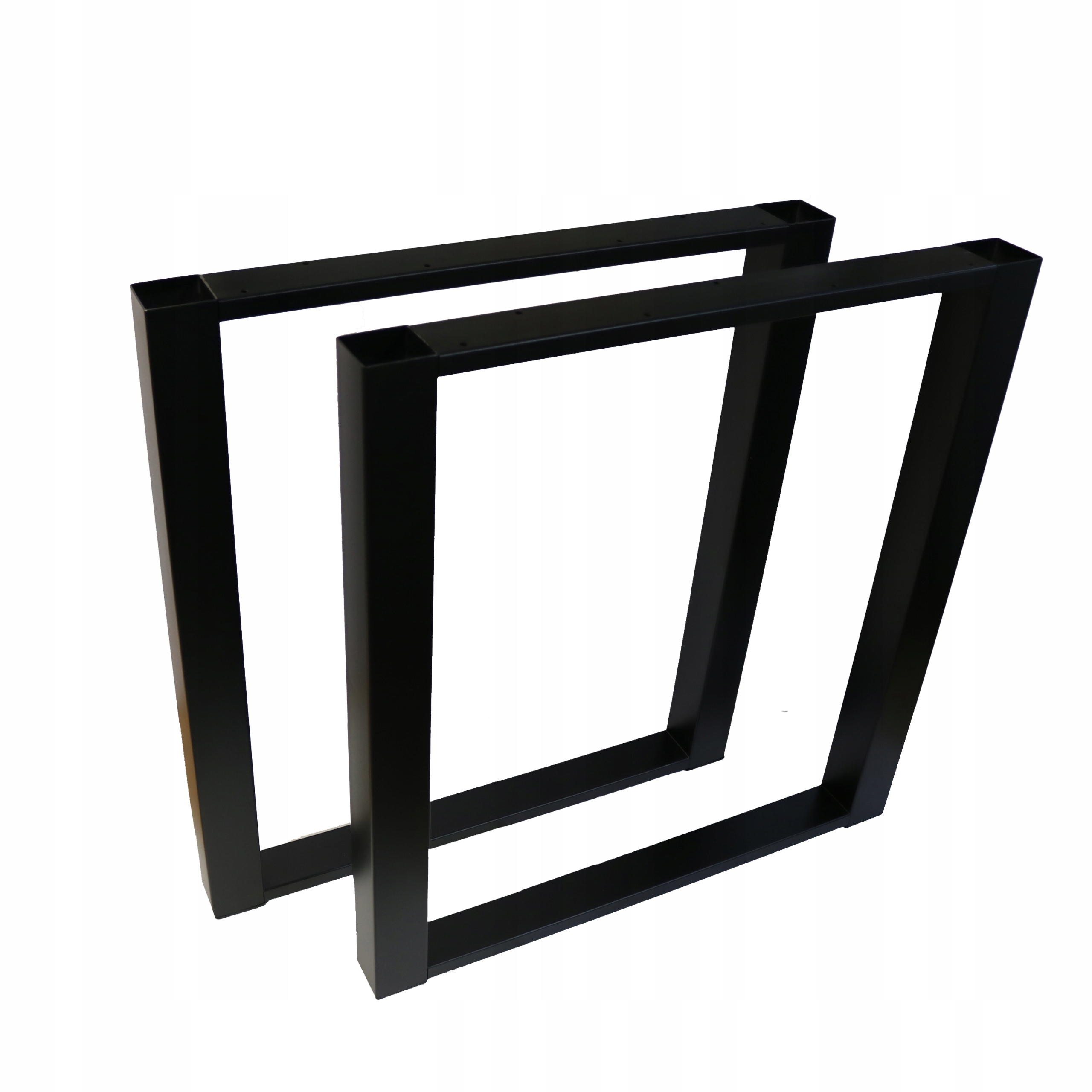 Kovové nohy O K stolu Loft Industrial čierne 68x72 cm Profil 6x6cm 2 ks