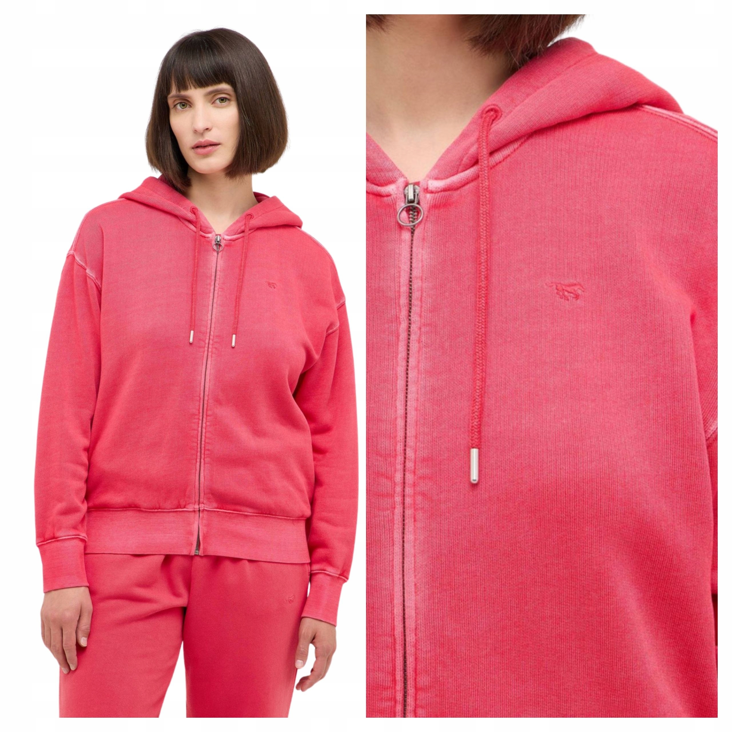 Dámská bavlněná mikina Mikina Mustang Rochelle, malinovo červená, velikost M