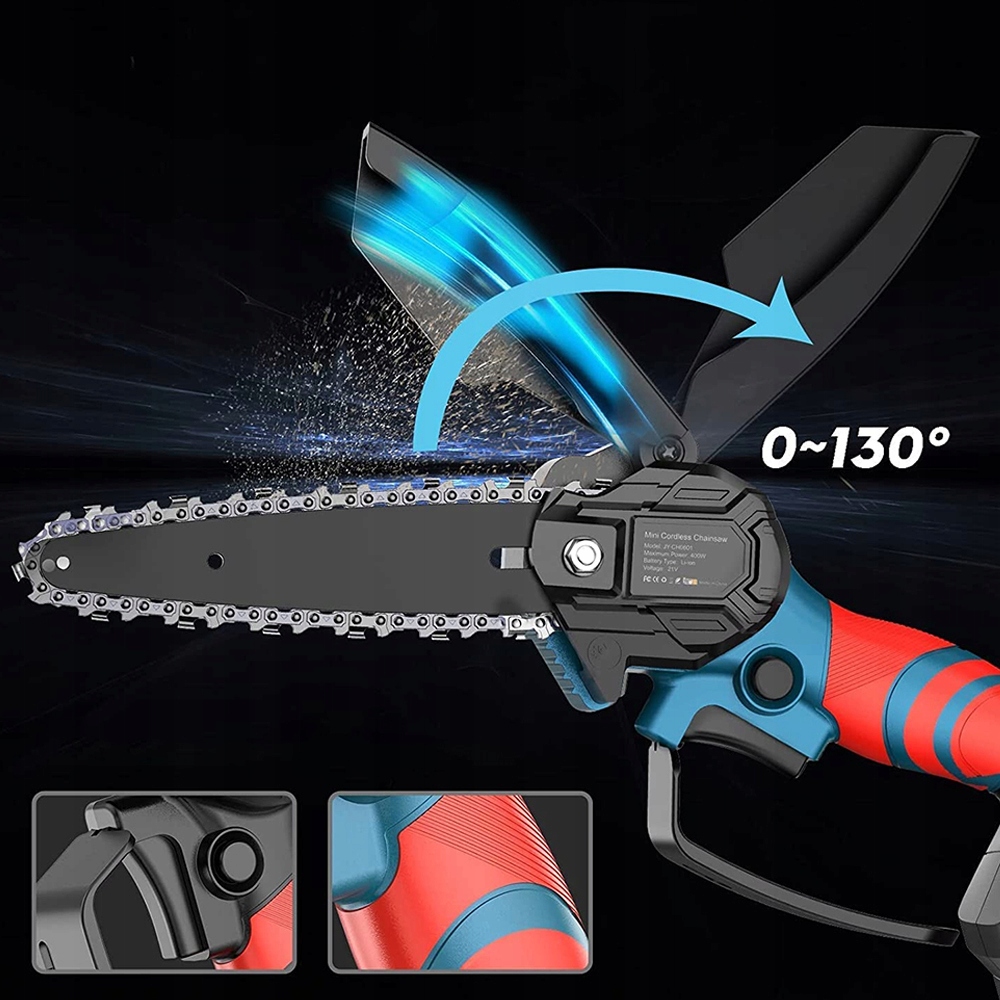 PIŁA ŁAŃCUCHOWA AKUMULATOROWA PIŁA ŁAŃCUCHOWA 6 CALI + BATERIE×2 Zasilanie akumulatorowe