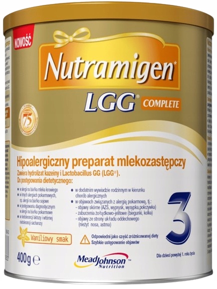 NUTRAMIGEN 3 LGG COMPLETE 400 g prep mlekozastępczy hipoalergiczny 12m+