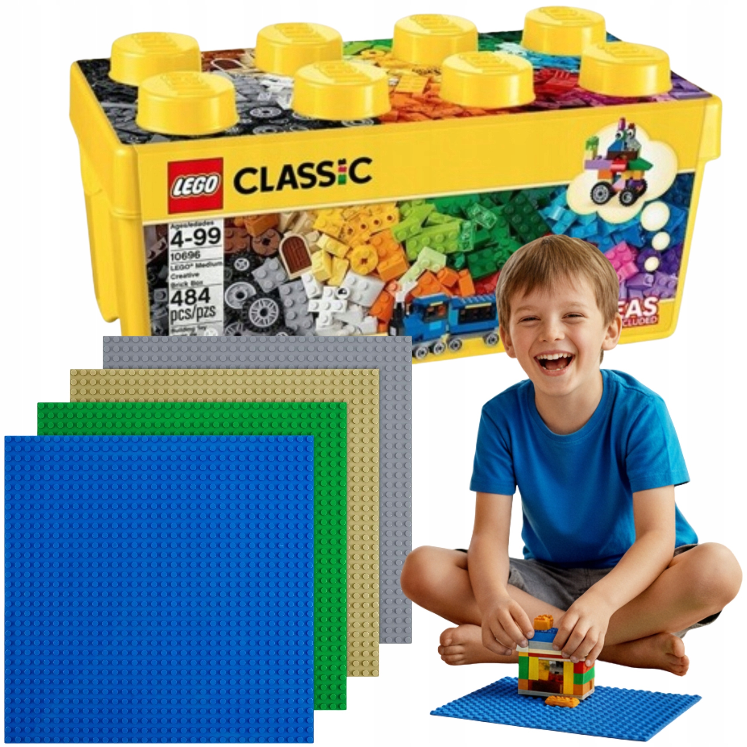 Set Lego classic 10696 Střední Krabička 4 konstrukční destičky