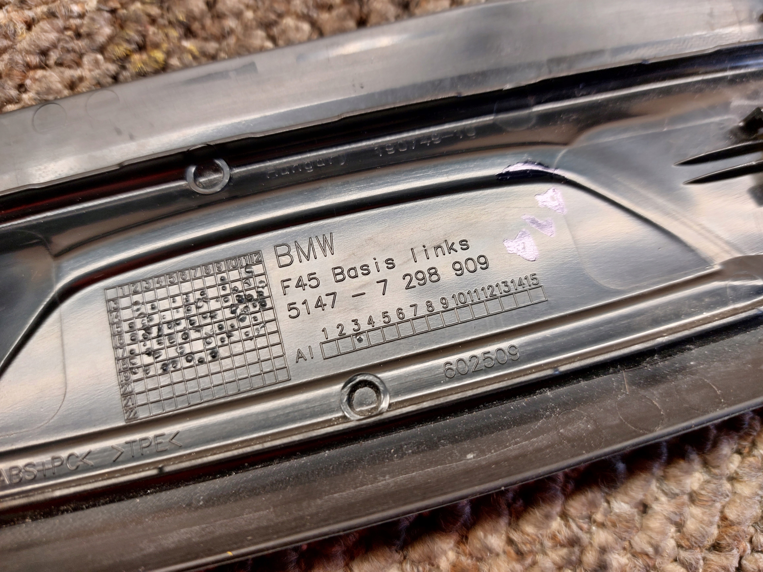 mouldings threshold BMW 2 F45 m-packet 19r