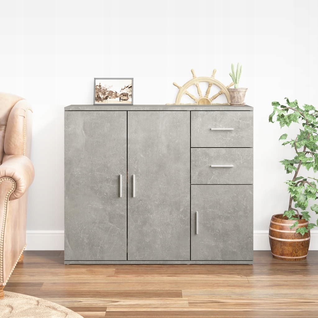 SZAFKA SZAROŚĆ BETONU 91X29,5X75CM