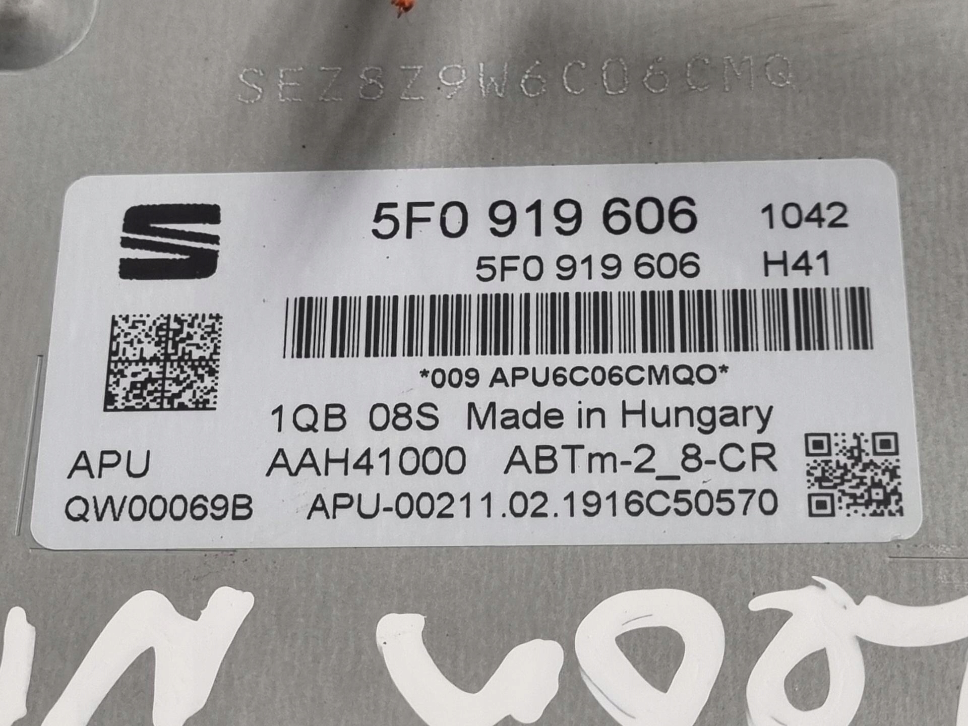 display SEAT Leon 3 facelift 2019 5F0919606