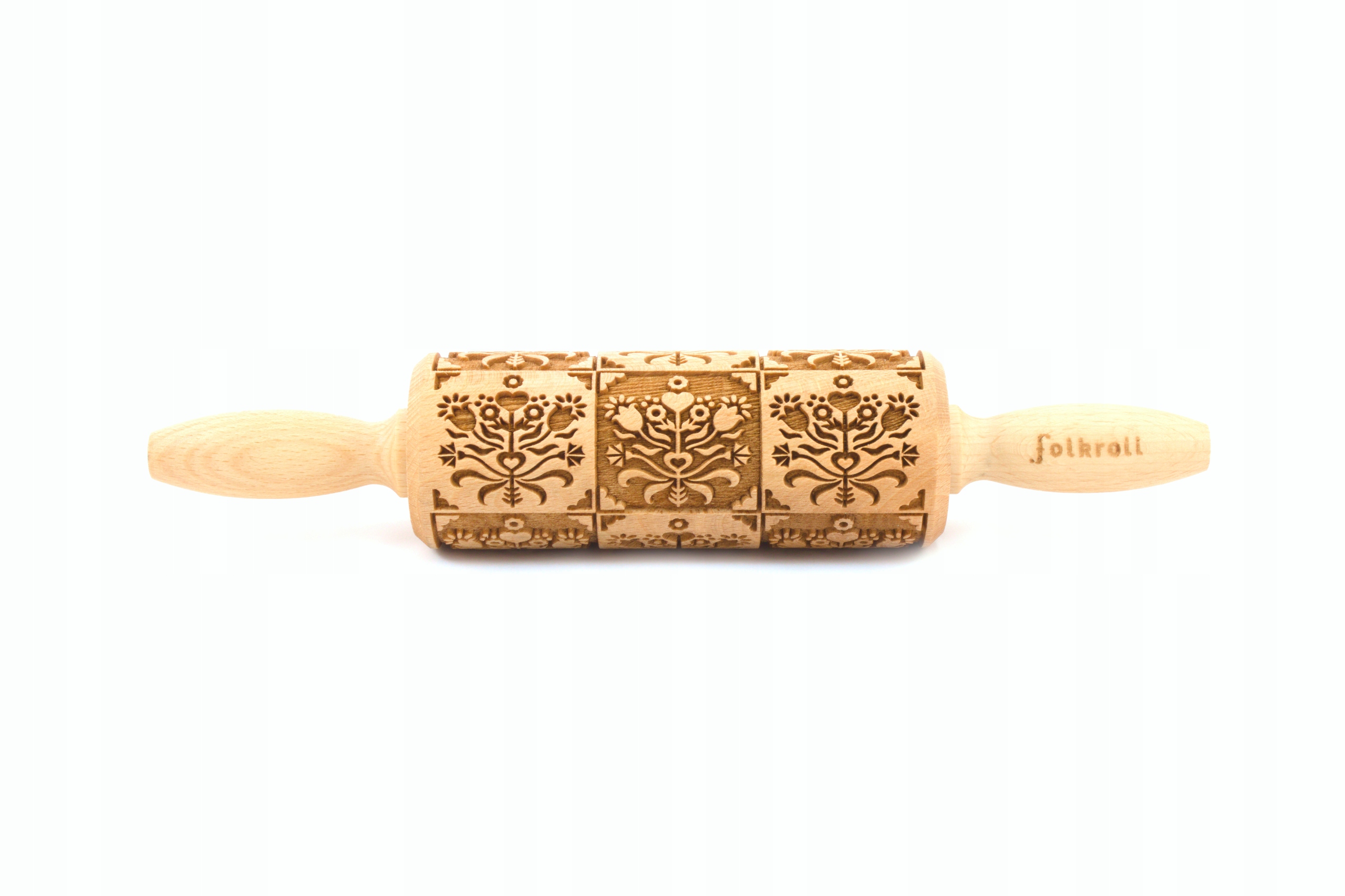 Wałek grawerowany wzór KWIAT, junior