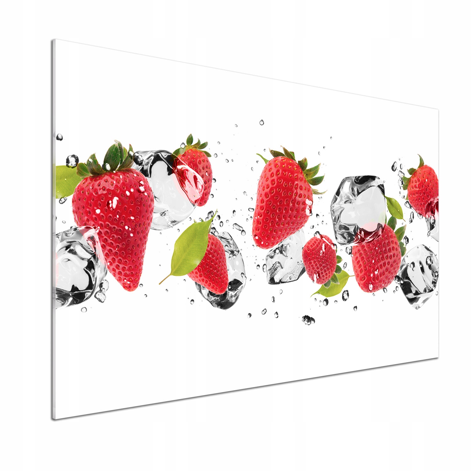 Panel do kuchyně Jahody a voda 100 x 70 cm Lepidlo