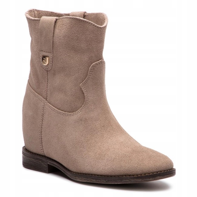 Botki damskie capucino ukryty koturn R.Polański 37 Kolekcja jesienna