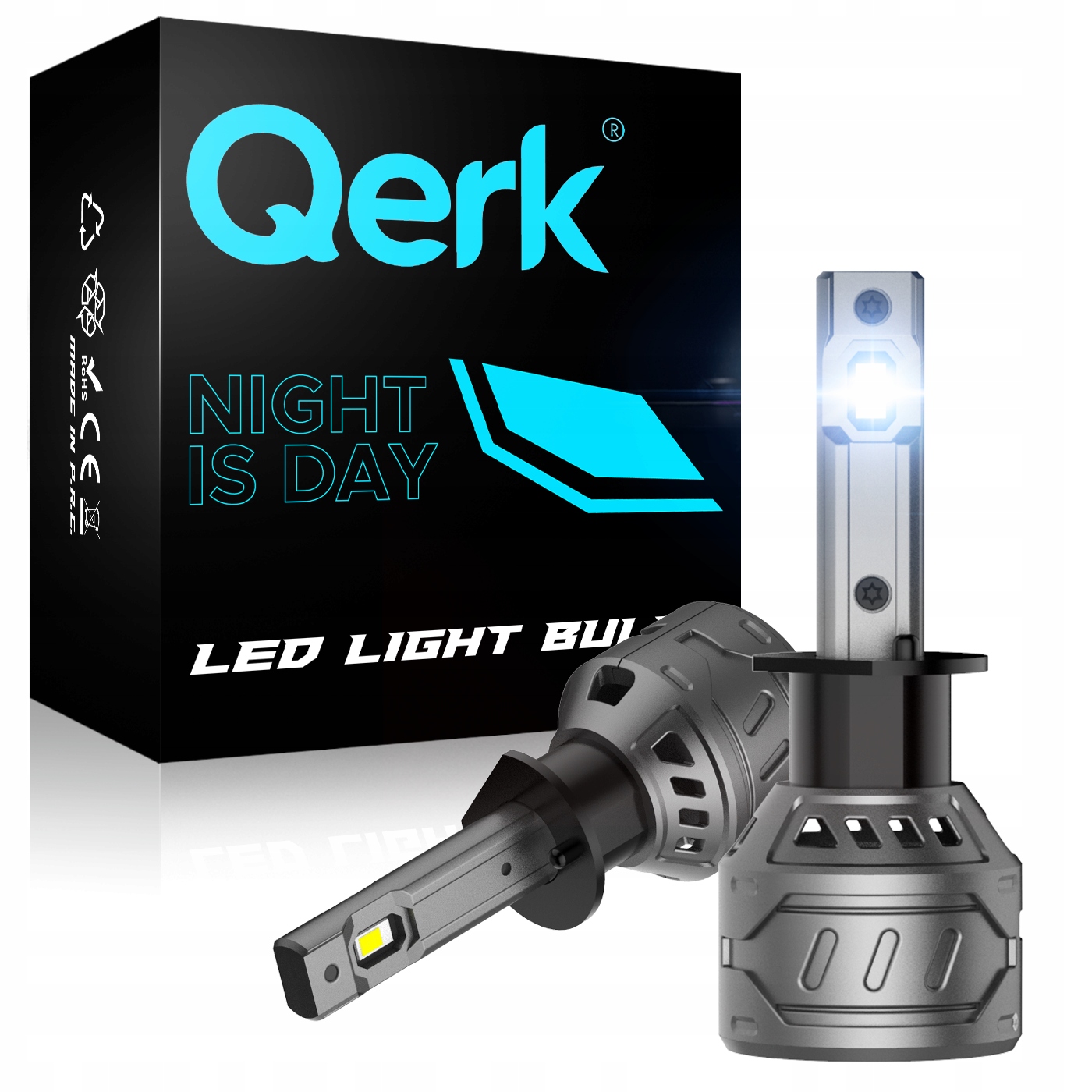 Led Žárovky Qerk E4 H1 Retrofit 120W 6000K Silné Canbus Odříznutí