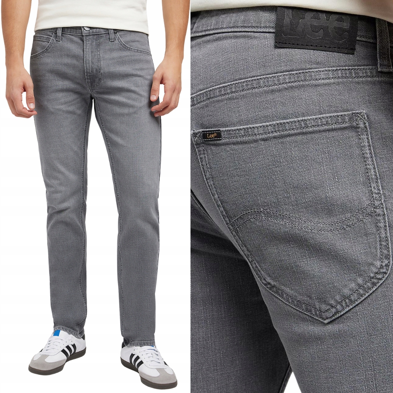 Lee Daren Washed Cement Pánské džíny rovného střihu šedé W31 L34