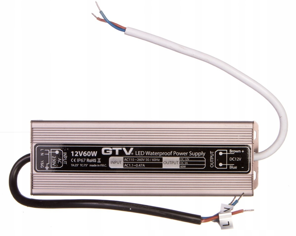 Zasilacz LED 60W IP67 DC 12V LD-WZA60W-NW