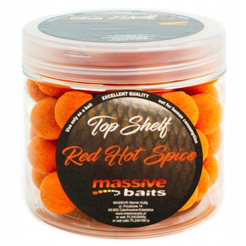 Kulki Haczykowe Massive Baits Top Shelf Pop-Ups Red Hot Spice 14mm 200ml
