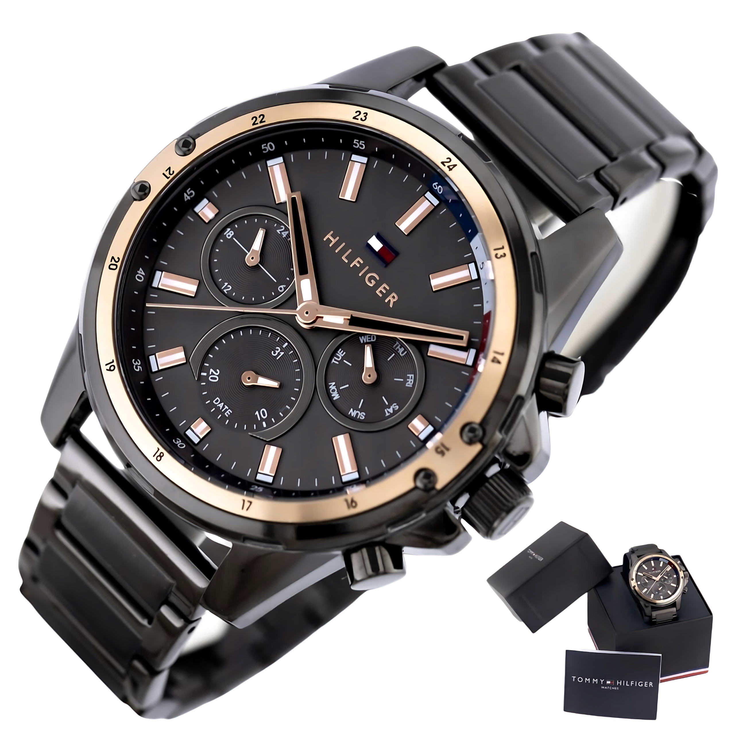 Pánské Hodinky Tommy Hilfiger 1791790 Mason Grafitové Vodotěsné WR30 Box