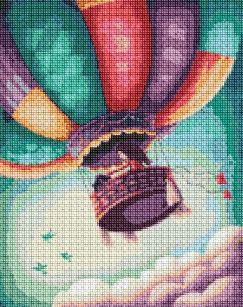 Ideyka Diamantové malování obraz dobrodružství v balónu 40x50cm 1 ks