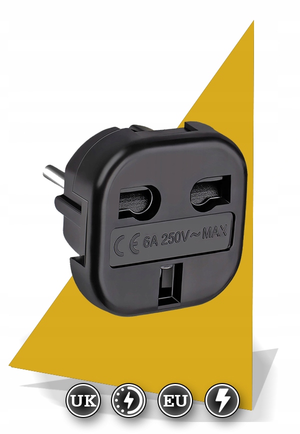 ANGIELSKA WTYCZKA PRZEJŚCIÓWKA ADAPTER UK NA PL EU Model T_0013686