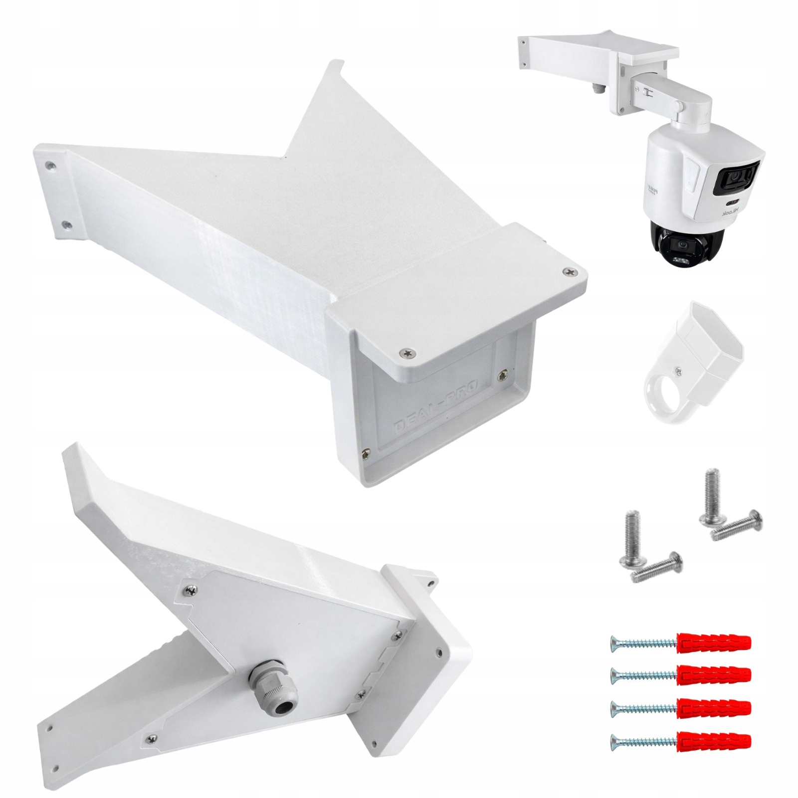 Rohový Držák S Plechovkou pro kameru Hilook PTZ-D4-Pro dual 8MP (4MP 4MP)