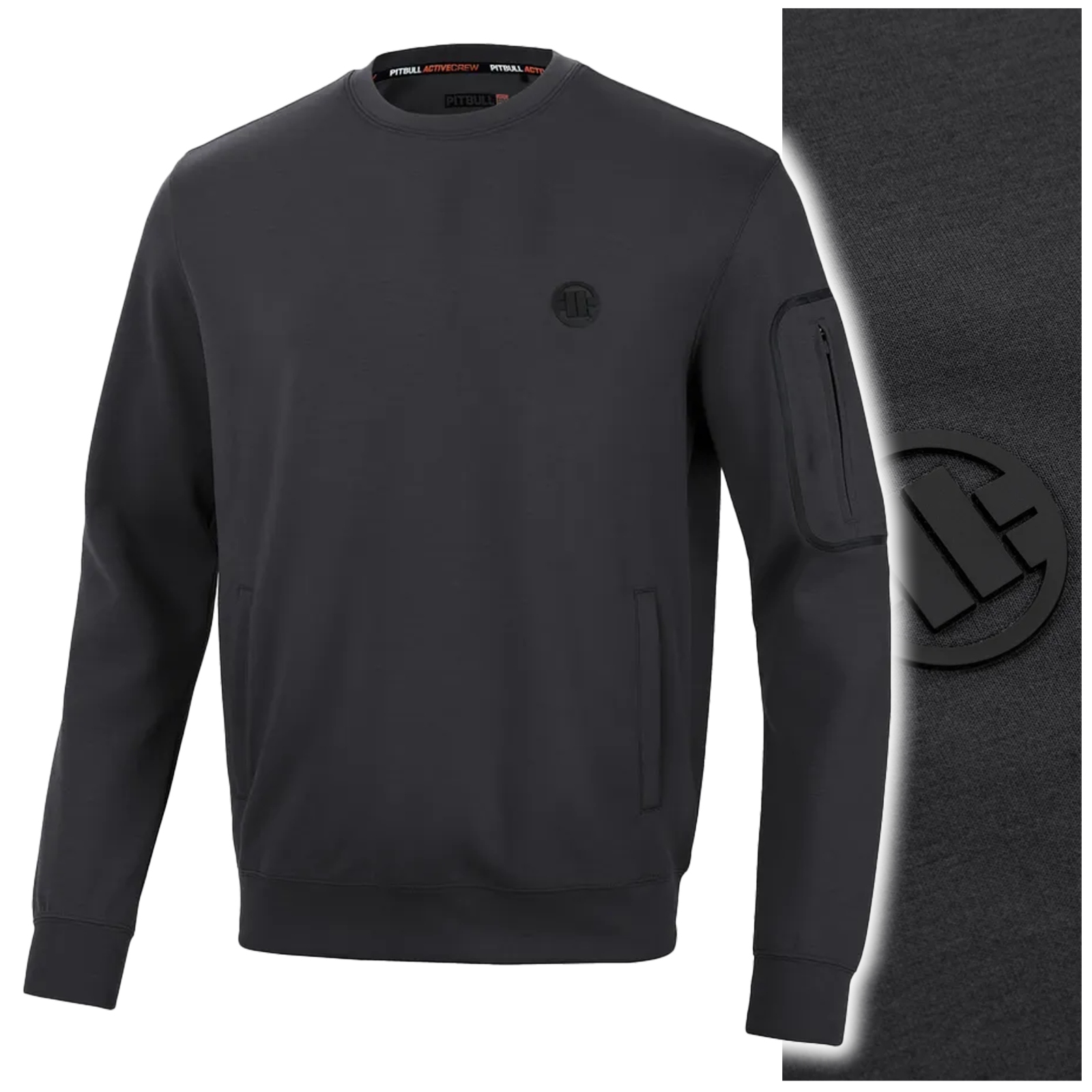 Pánská mikina klasická sportovní mikina Pit Bull Explorer grafitová vel. S