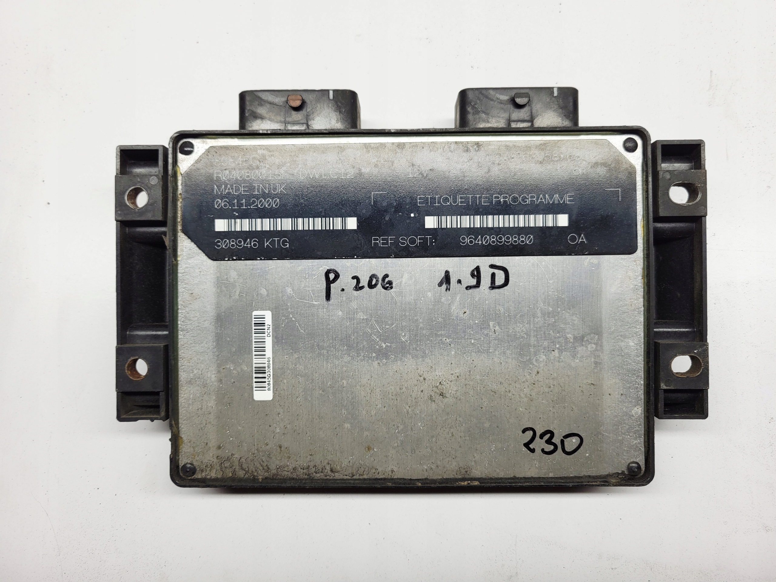 computer control unit of the engine PEUGEOT 206 1.9D 9639587680 9640899880