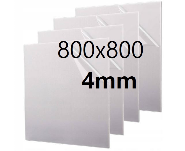 Plexi Plexa deska na míru mléčná opálová 80 cm x 80 cm x 4 mm