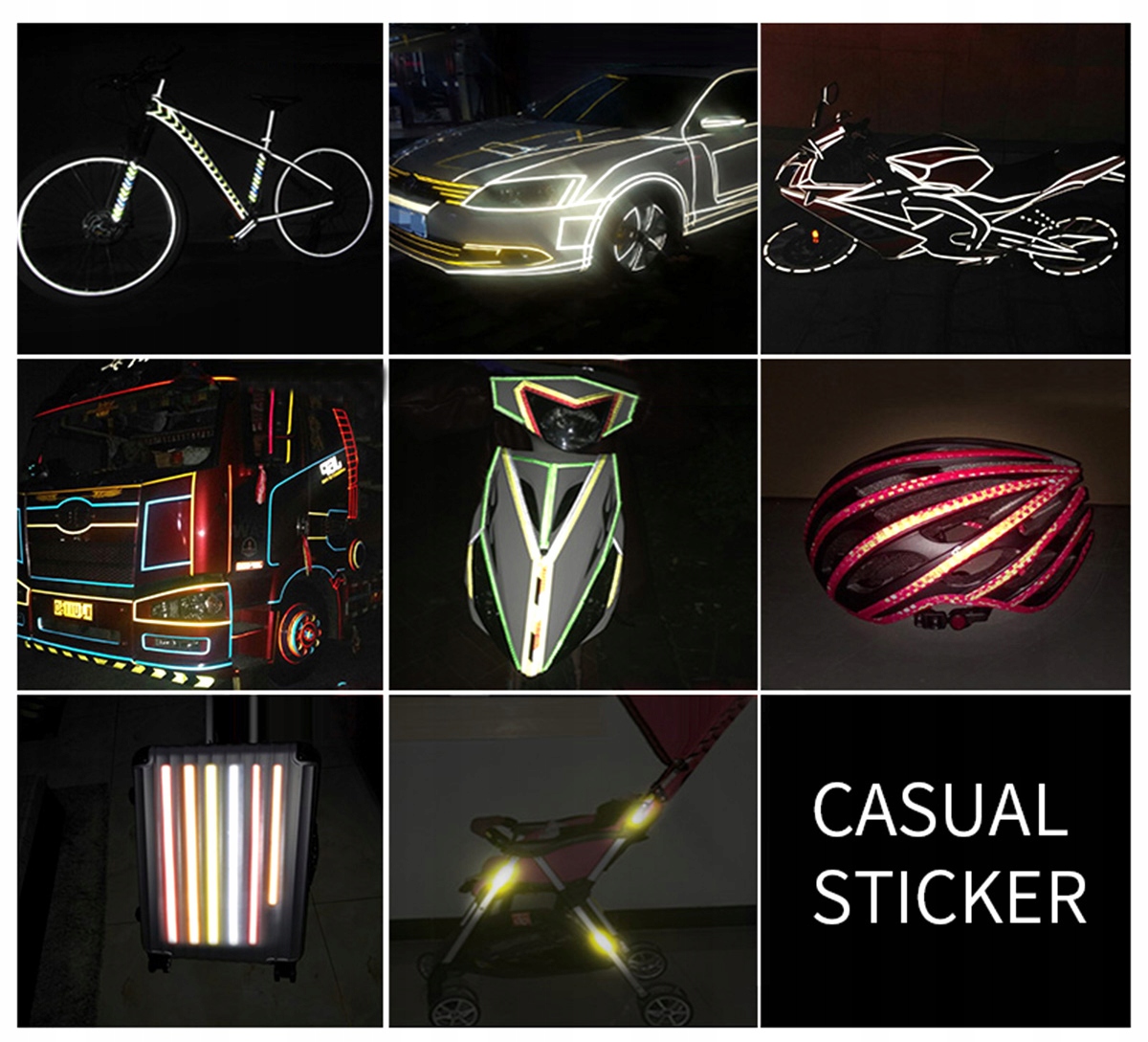 TAŚMA ODBLASKOWA SAMOPRZYLEPNA NAKLEJKA NA ROWER TAŚMA 3M ODBLASK 8M AG402D Marka Aptel