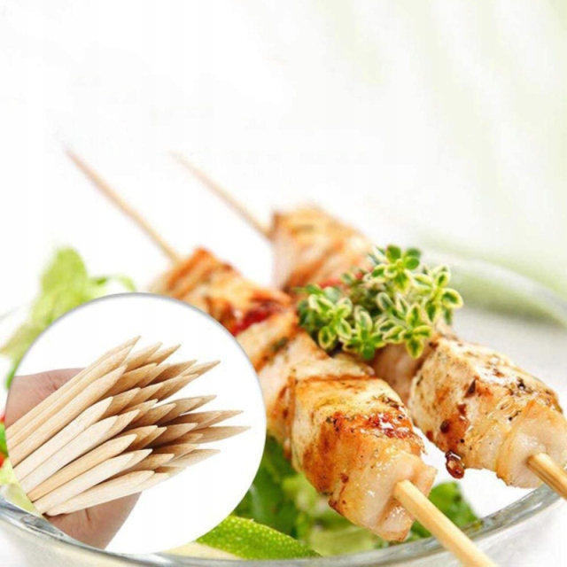 Patyczki do szaszłyków bambus szpilki 30cm(200szt) Kolor inny kolor