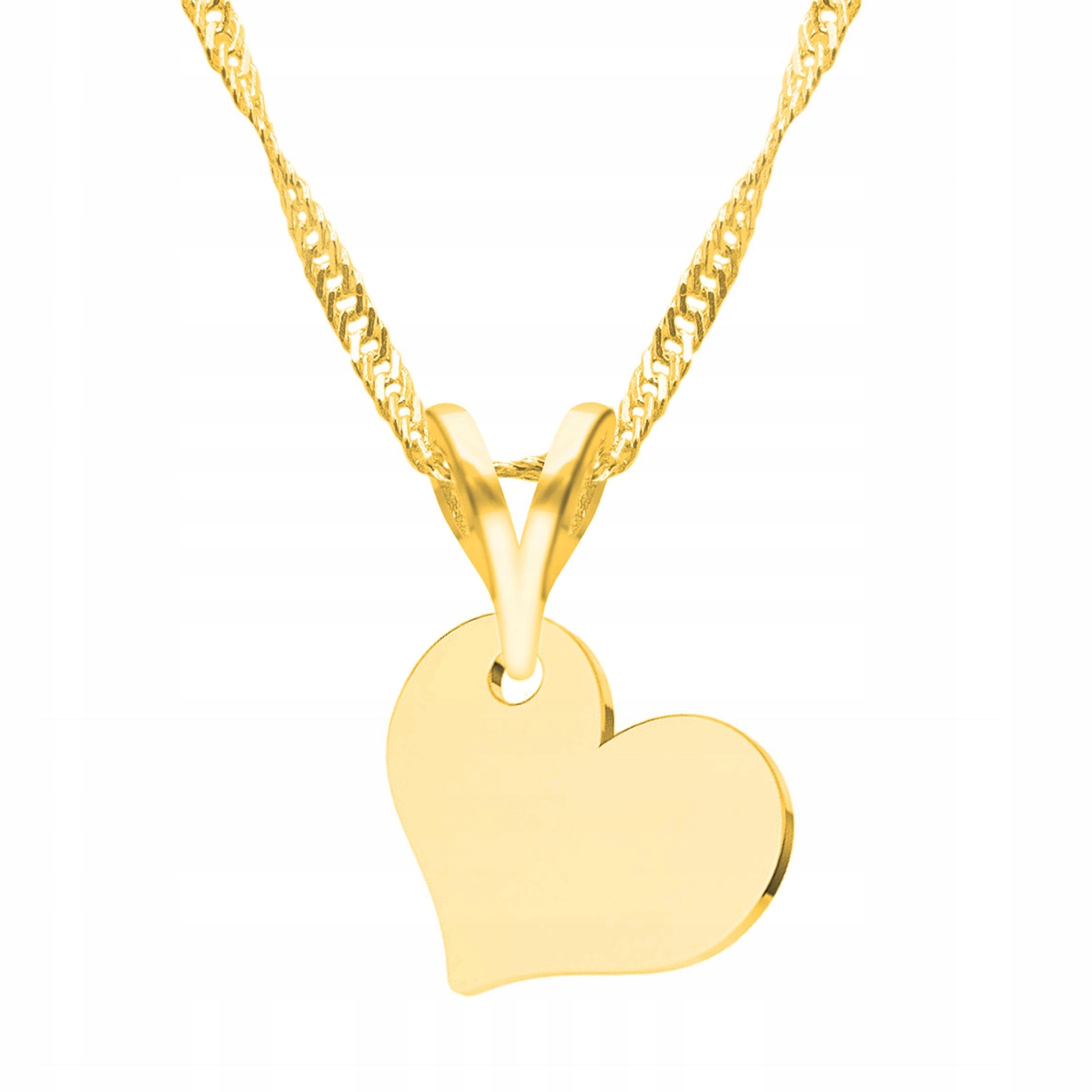 Zlatý náhrdelník se srdíčkem Srdce Srdíčko Láska Stříbro 925