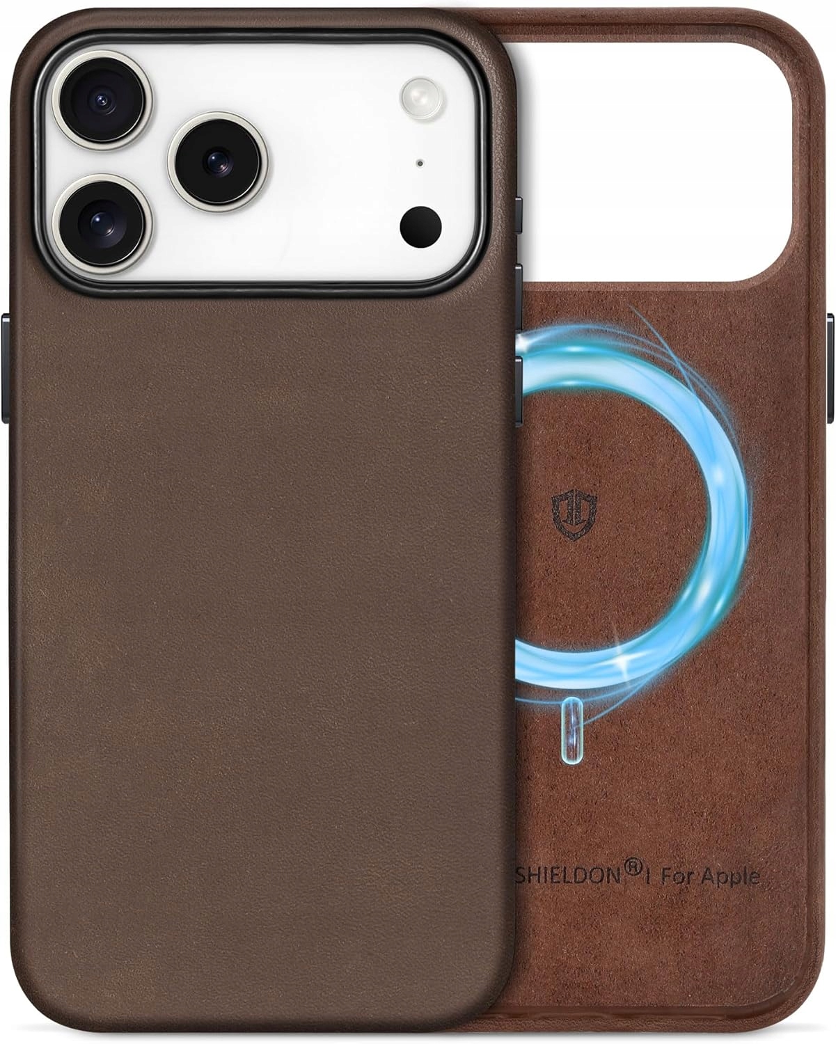 Pouzdro Zadní Kryt Shieldon Pravá Kůže pro Apple iPhone 17 Pro Max MagSafe