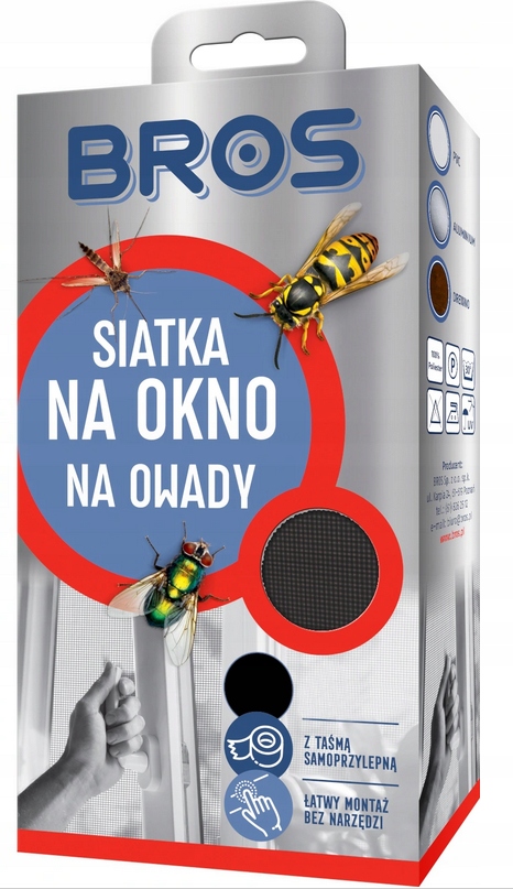 

Bros Siatka na owady moskitiera 150x180 czarna