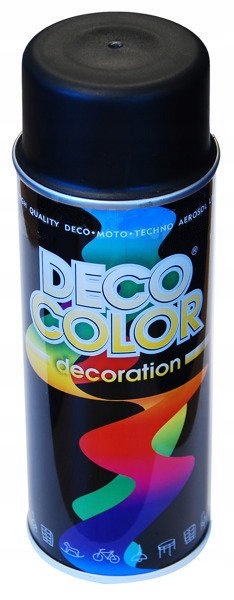 

Lakier w sprayu Czarny Matowy 400 ml Deco Color