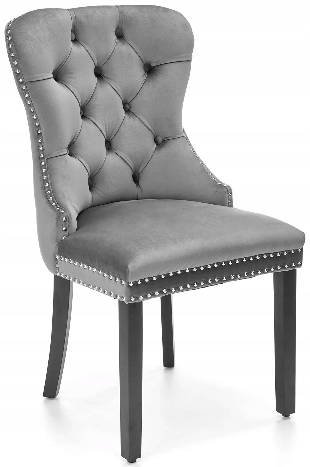 Krzesło glamour MIYA velvet szare czarne Halmar