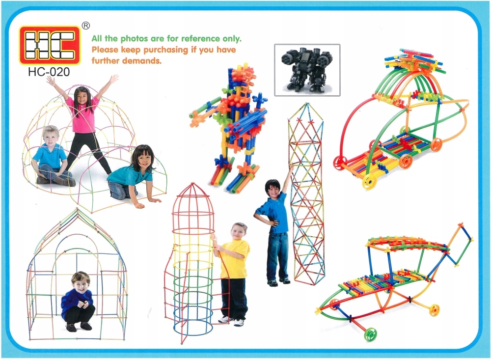 Słomki konstrukcyjne 1000 rurki złączki kółeczka EAN (GTIN) 5902444048103