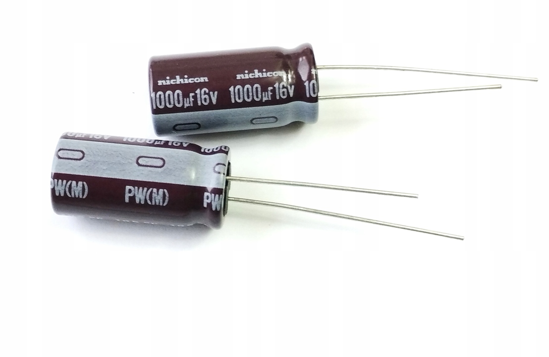 [4szt] Kondensator Nichicon Pw 1000uF 16V Ø10x20mm niska impedancja 52mR