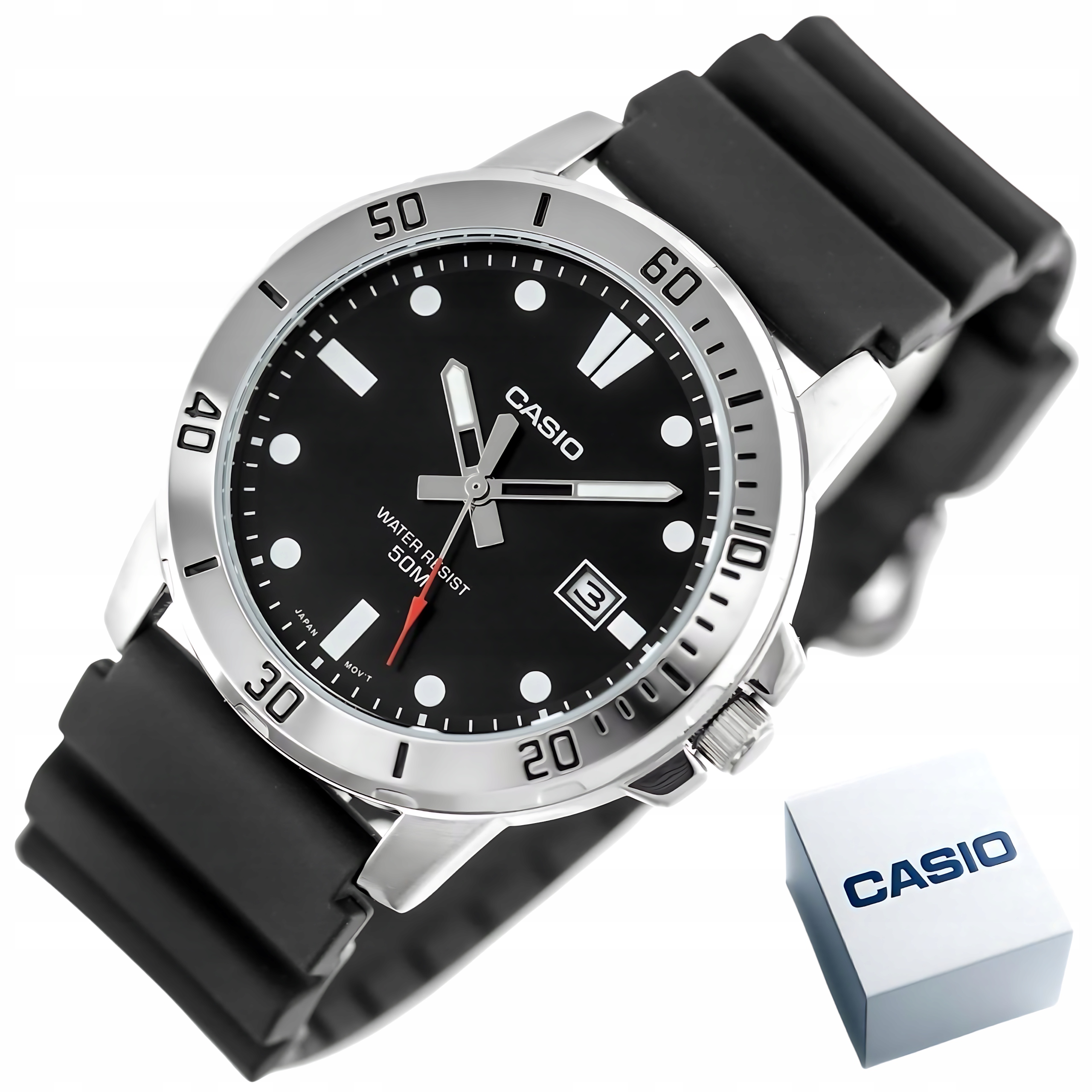 Pánské Hodinky Casio MTP-VD01-1E Klasické Elegantní Datumovka WR50 Pasek Box