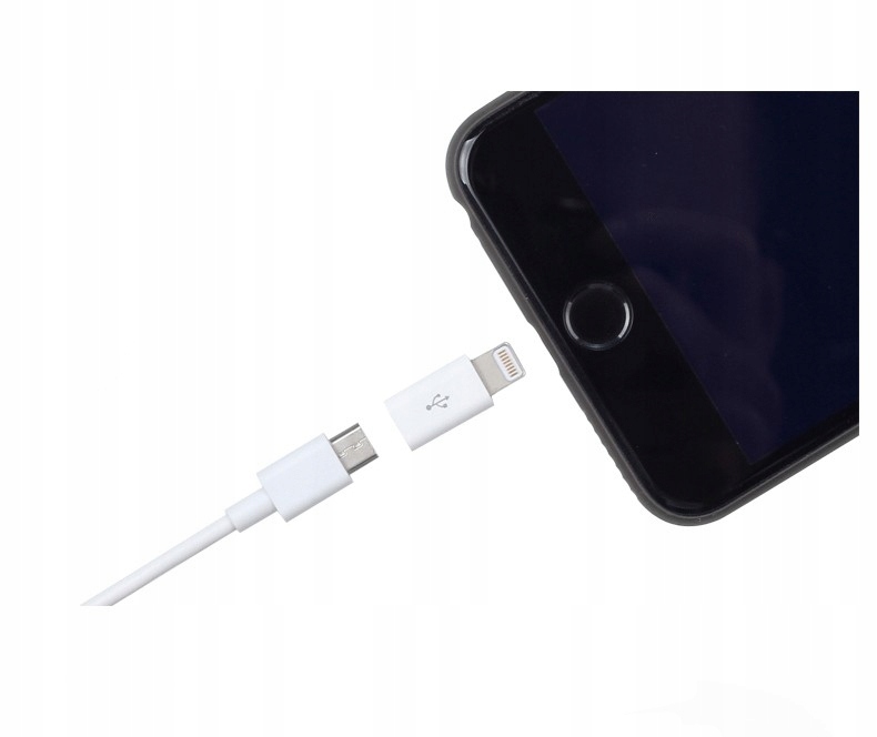 Przejściówka micro USB - Apple Lightning do iPhone Waga produktu z opakowaniem jednostkowym 0.4 kg