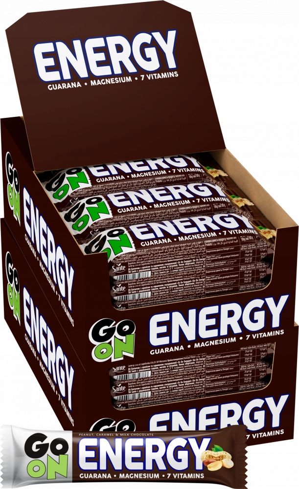 Sante Go On Energy Bar 45g Baton Energetyczny Orzechowo Karmelowy x48
