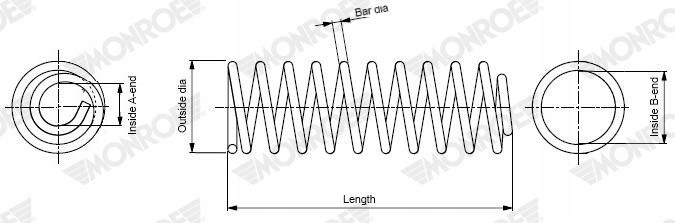 2× пружина перед monroe SP4399
